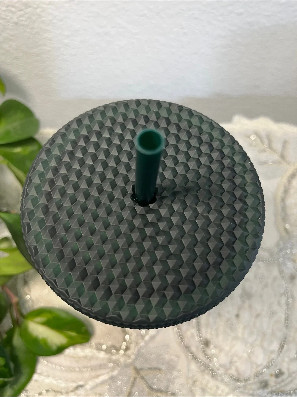 Starbucks Dark Green Studded Cold Cup Tumbler 24 oz NWOT with Straw